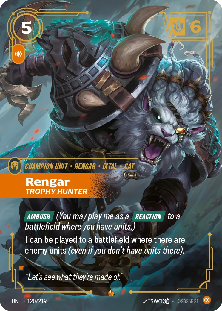 Rengar - Trophy Hunter — Unleashed — Riftbound