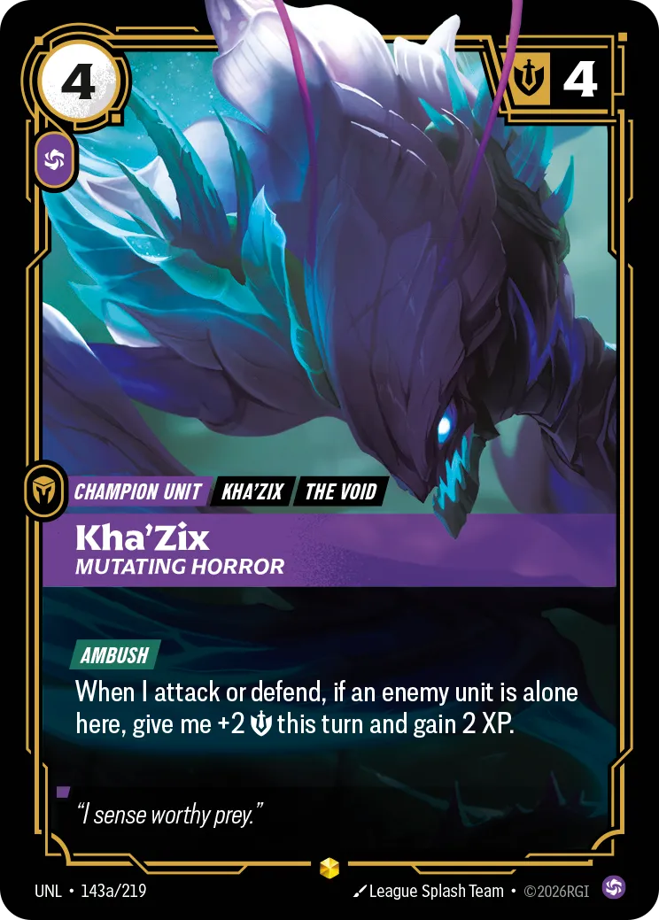 Kha'Zix - Mutating Horror (Alternate Art) — Unleashed — Riftbound