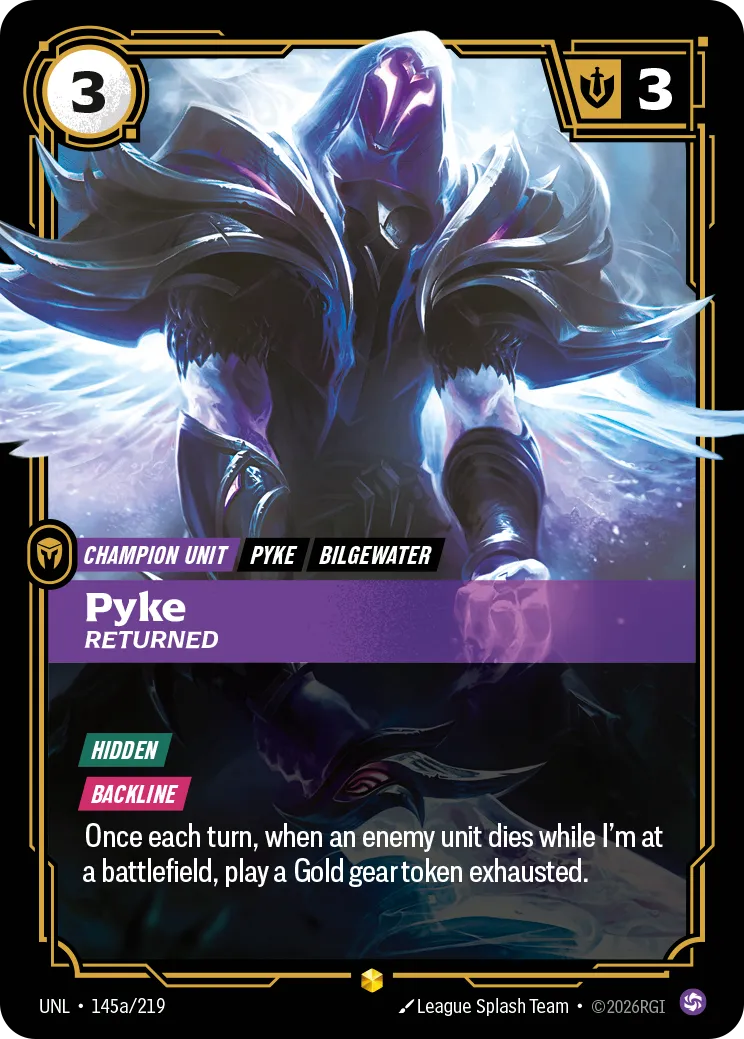 Pyke - Returned (Alternate Art) — Unleashed — Riftbound