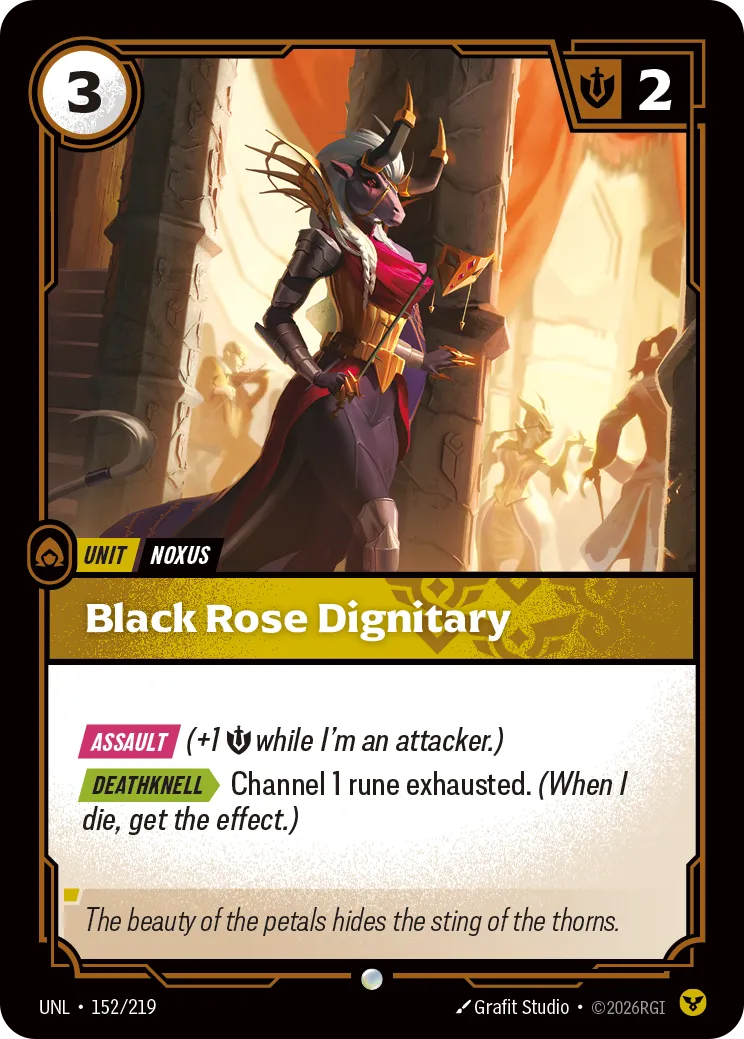 Black Rose Dignitary — Unleashed — Riftbound