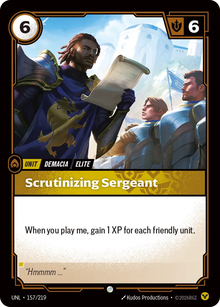 Scrutinizing Sergeant — Unleashed — Riftbound