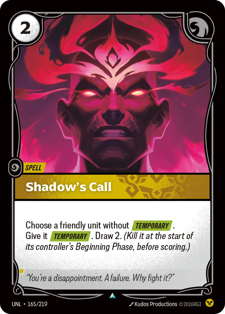 Shadow's Call — Unleashed — Riftbound