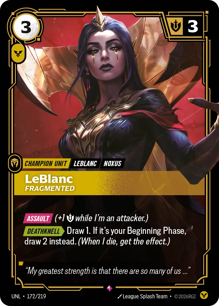 LeBlanc - Fragmented — Unleashed — Riftbound