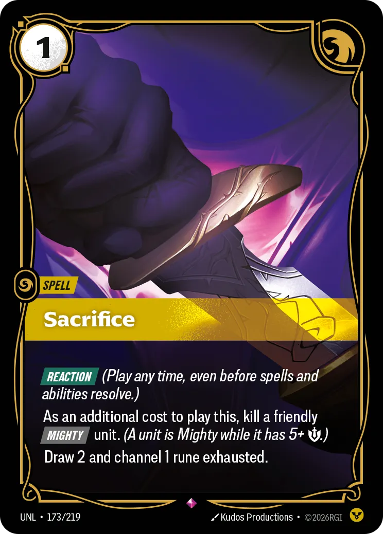 Sacrifice from Unleashed - Riftbound: League of Legends TCG