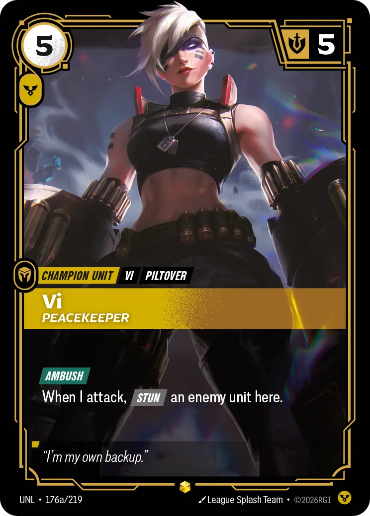 Vi - Peacekeeper (Alternate Art) — Unleashed — Riftbound