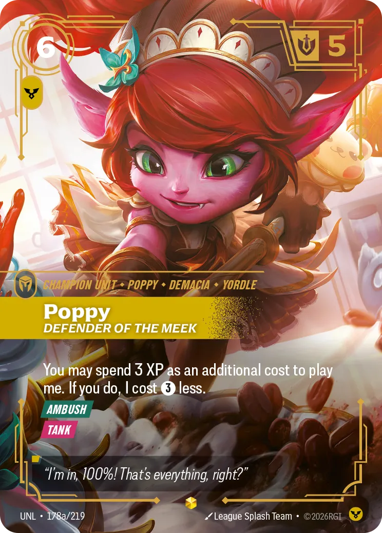 Poppy - Defender of the Meek (Alternate Art) — Unleashed — Riftbound