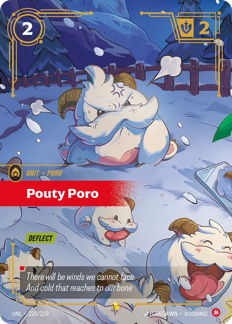 Pouty Poro (Overnumbered) — Unleashed — Riftbound