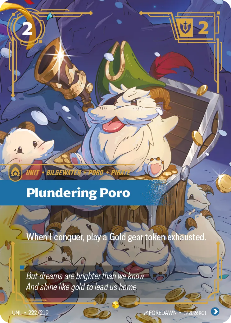 Plundering Poro (Overnumbered) — Unleashed — Riftbound