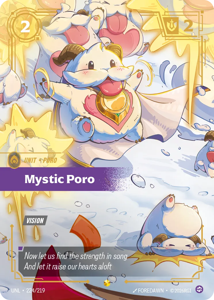 Mystic Poro (Overnumbered) — Unleashed — Riftbound