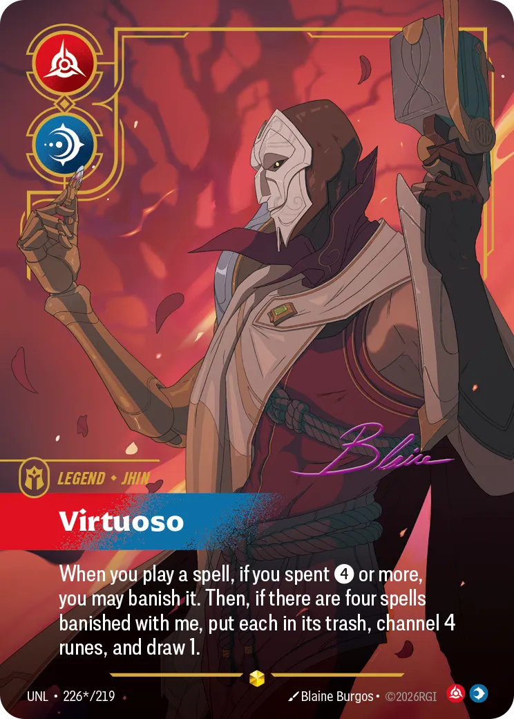 Jhin - Virtuoso (Signature) — Unleashed — Riftbound