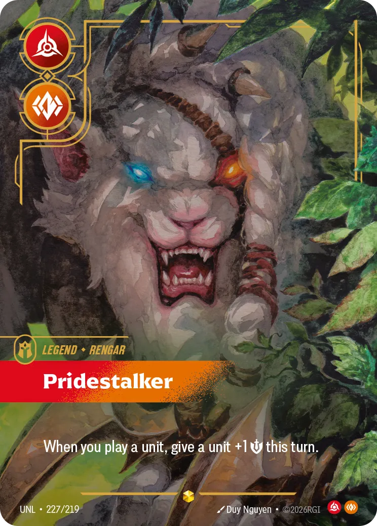 Rengar - Pridestalker (Overnumbered) from Unleashed - Riftbound: League of Legends TCG