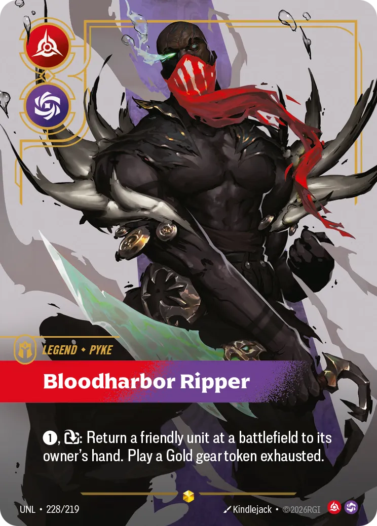 Pyke - Bloodharbor Ripper (Overnumbered) — Unleashed — Riftbound
