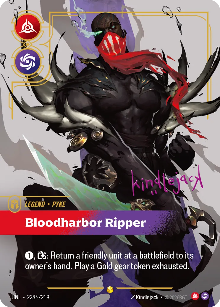 Pyke - Bloodharbor Ripper (Signature) — Unleashed — Riftbound