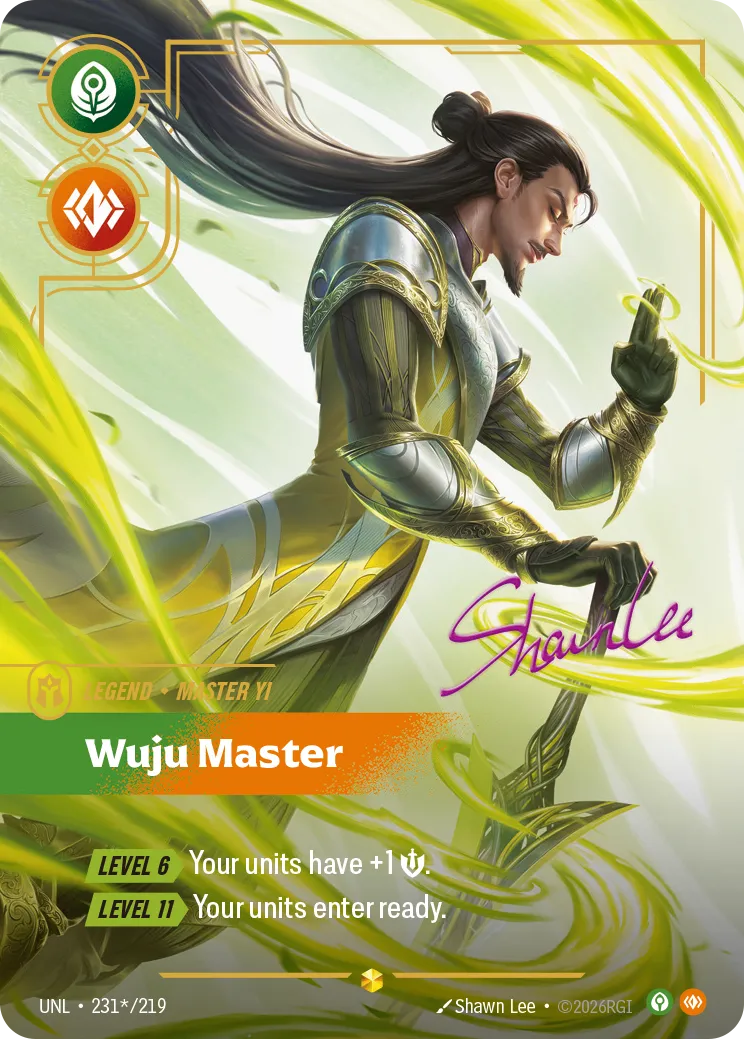 Master Yi - Wuju Master (Signature) — Unleashed — Riftbound: League of Legends TCG