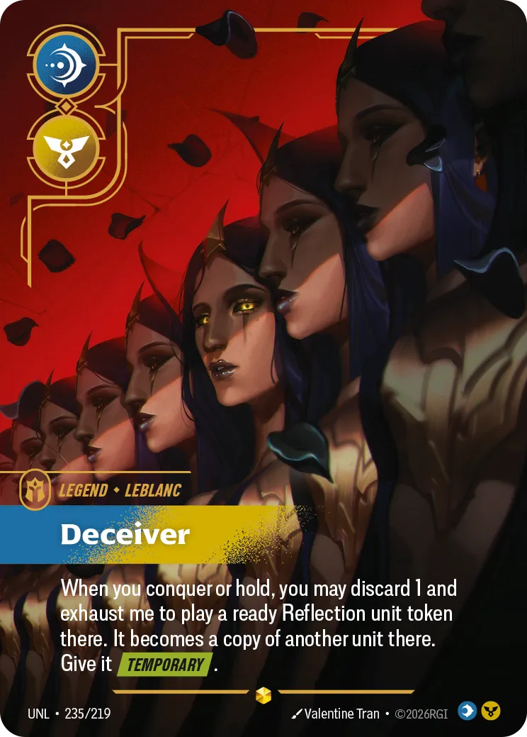 LeBlanc - Deceiver (Overnumbered) — Unleashed — Riftbound