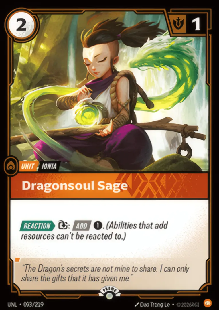 Dragonsoul Sage — Unleashed - Promo Cards — Riftbound