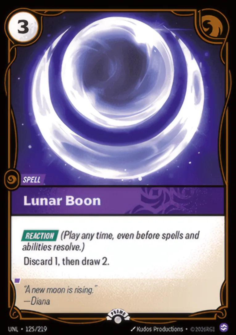 Lunar Boon — Unleashed - Promo Cards — Riftbound
