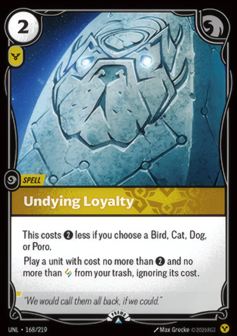 Undying Loyalty from Unleashed - Promo Cards - Riftbound: League of Legends TCG