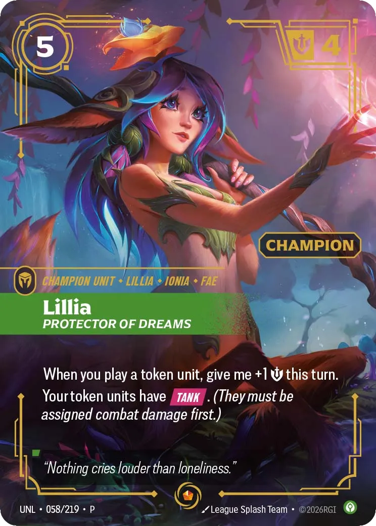 Lillia -  Protector of Dreams - champion — Unleashed - Promo Cards — Riftbound