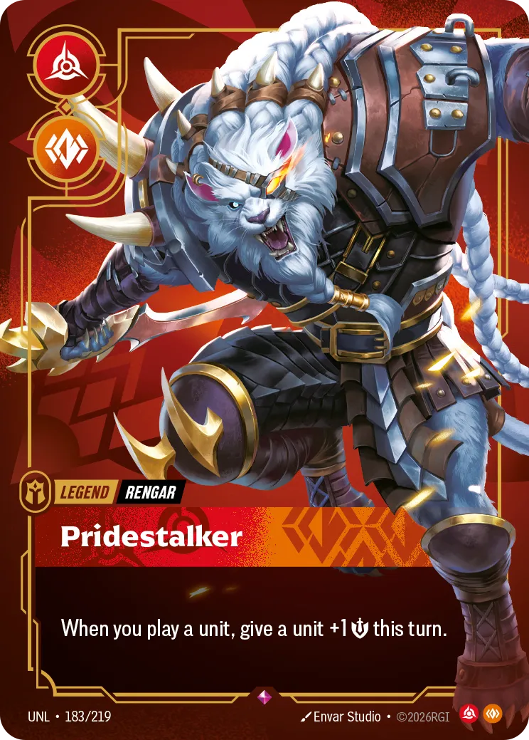 Rengar - Pridestalker (Metal) — Unleashed - Promo Cards — Riftbound: League of Legends TCG