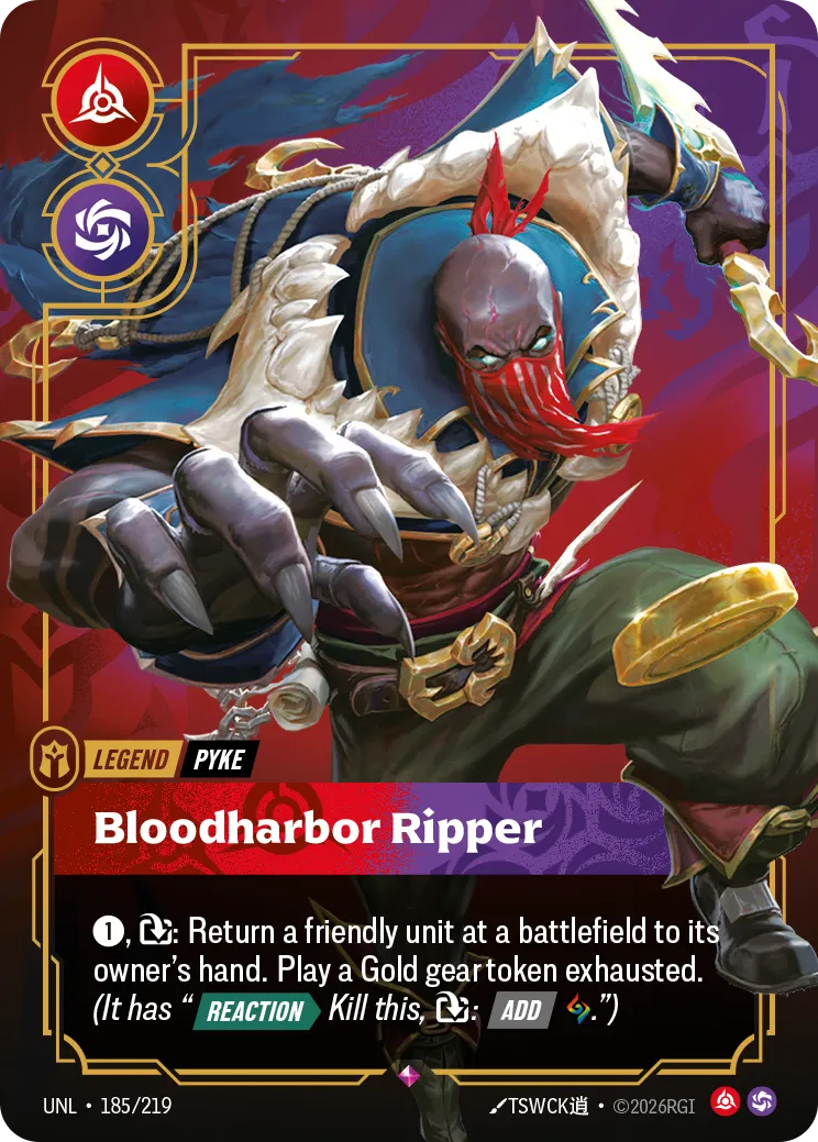 Pyke - Bloodharbor Ripper (Metal) — Unleashed - Promo Cards — Riftbound