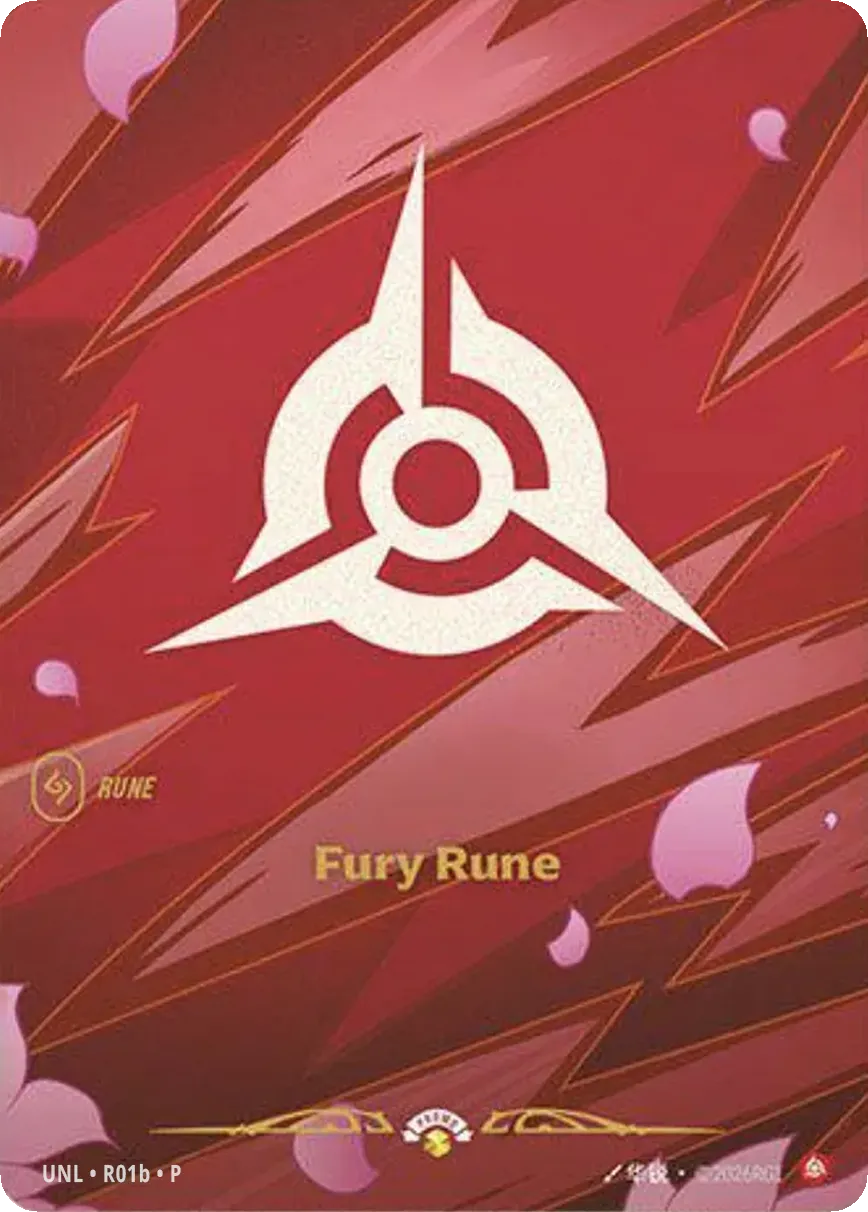 Fury Rune — Unleashed - Promo Cards — Riftbound