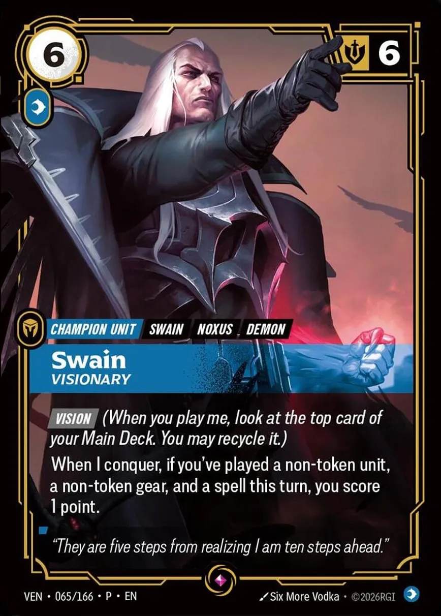 Swain - Visionary (Participation) — Vendetta - Promo Cards — Riftbound