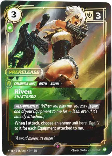 Riven - Shattered - prerelease — Vendetta - Promo Cards — Riftbound