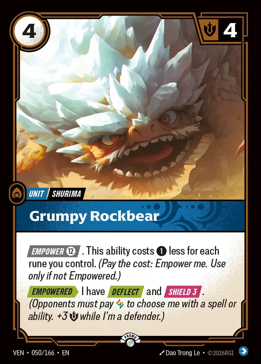 Grumpy Rockbear — Vendetta - Promo Cards — Riftbound