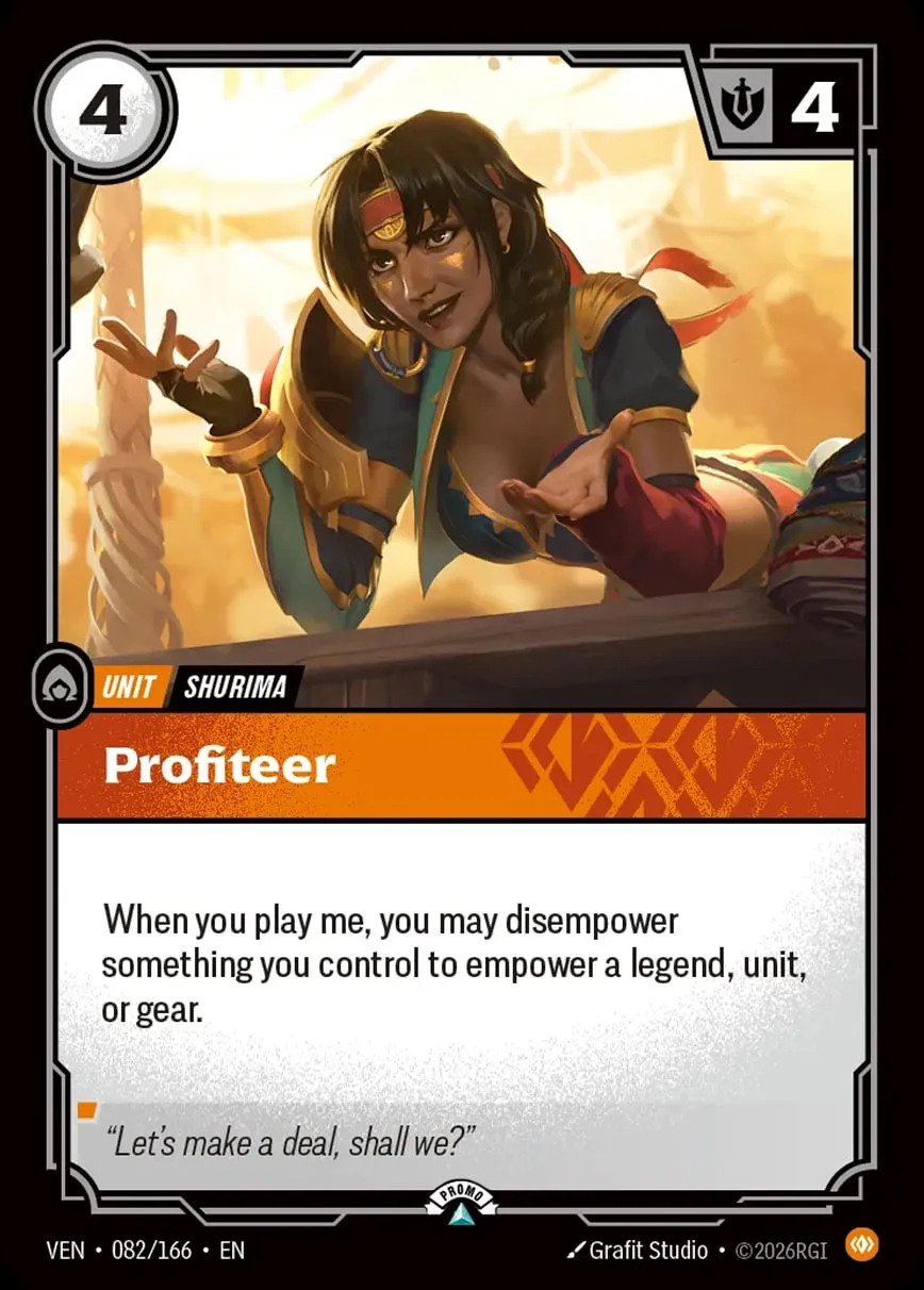 Profiteer — Vendetta - Promo Cards — Riftbound
