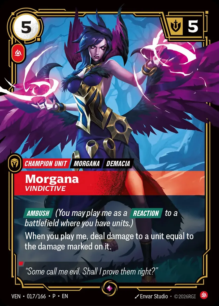 Morgana - Vindictive — Vendetta - Promo Cards — Riftbound