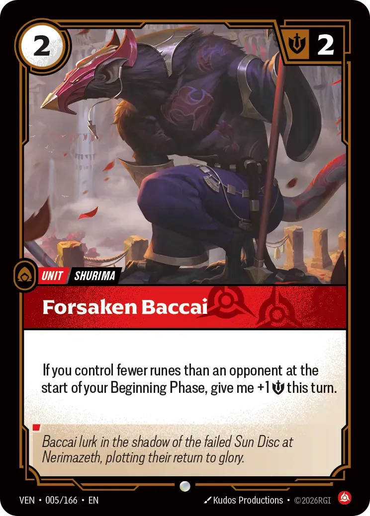 Forsaken Baccai — Vendetta — Riftbound