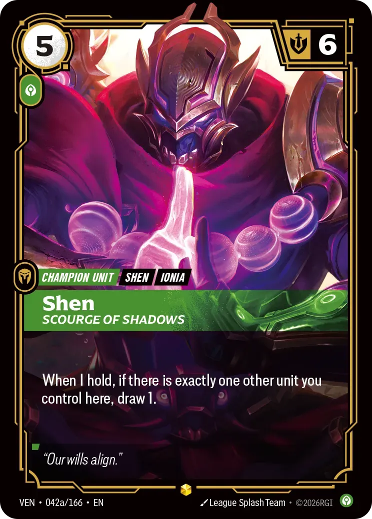 Shen - Scourge of Shadows — Vendetta — Riftbound