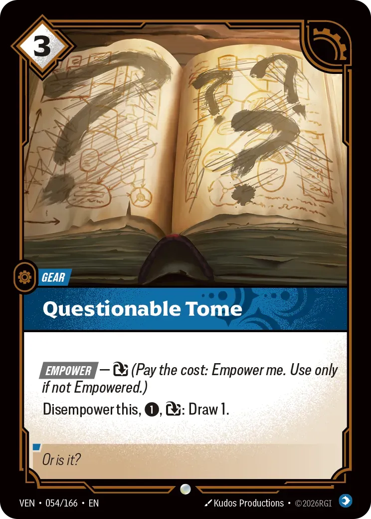 Questionable Tome — Vendetta — Riftbound
