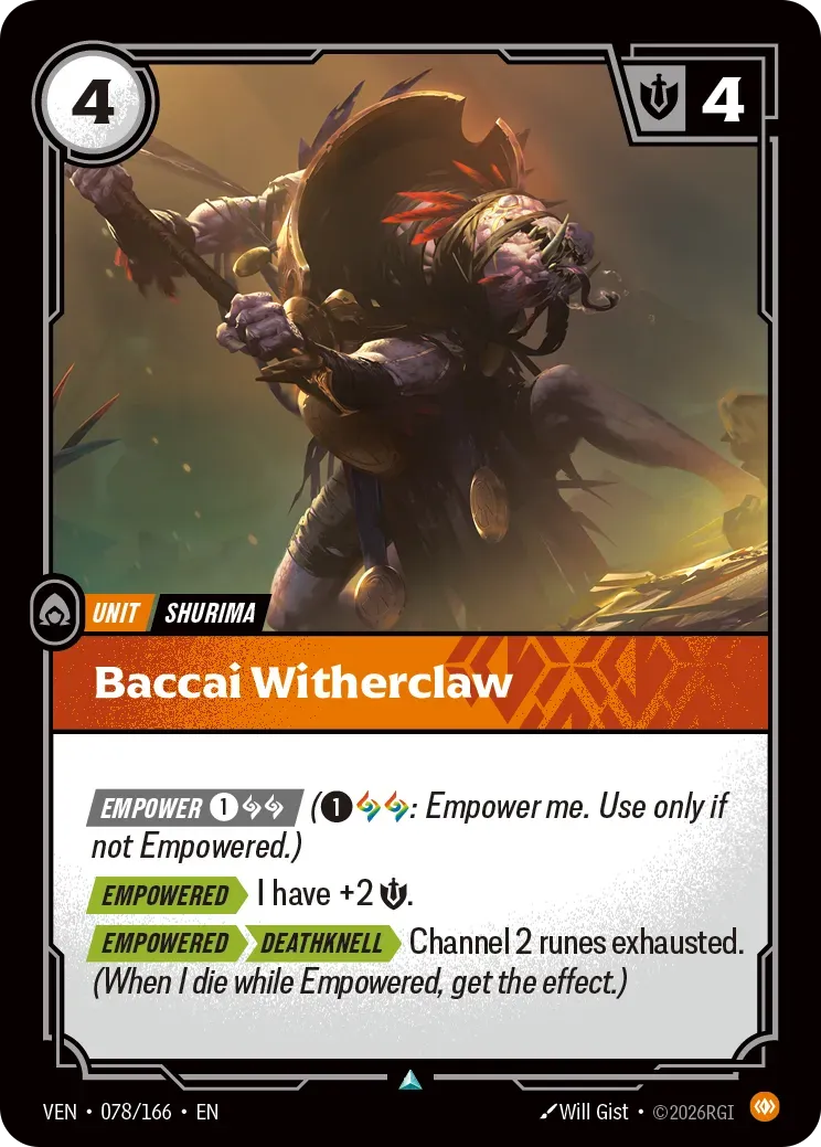 Baccai Witherclaw — Vendetta — Riftbound
