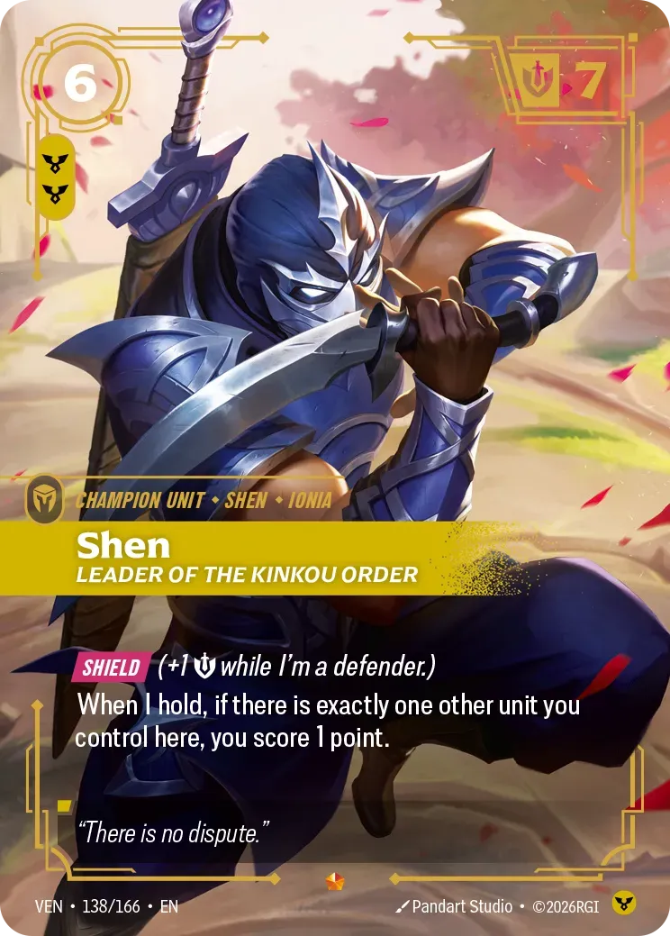 Shen - Leader of the Kinkou Order — Vendetta — Riftbound