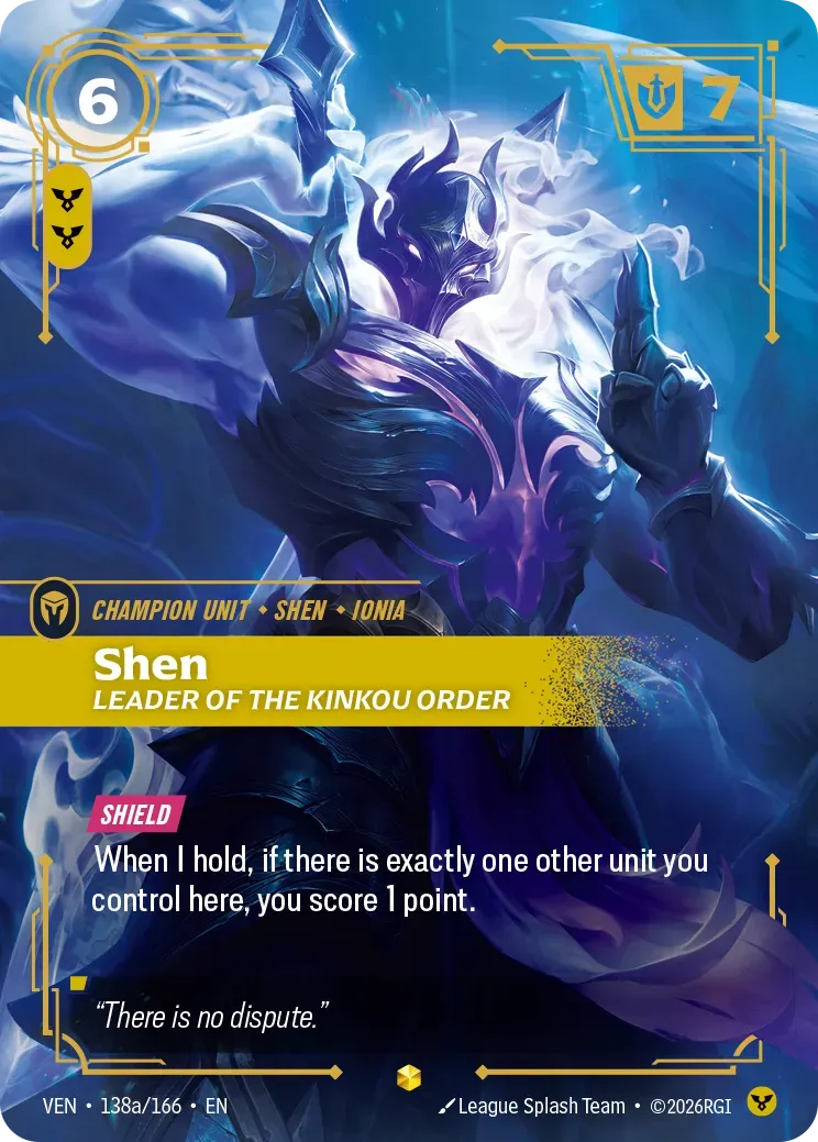 Shen - Leader of the Kinkou Order — Vendetta — Riftbound: League of Legends TCG