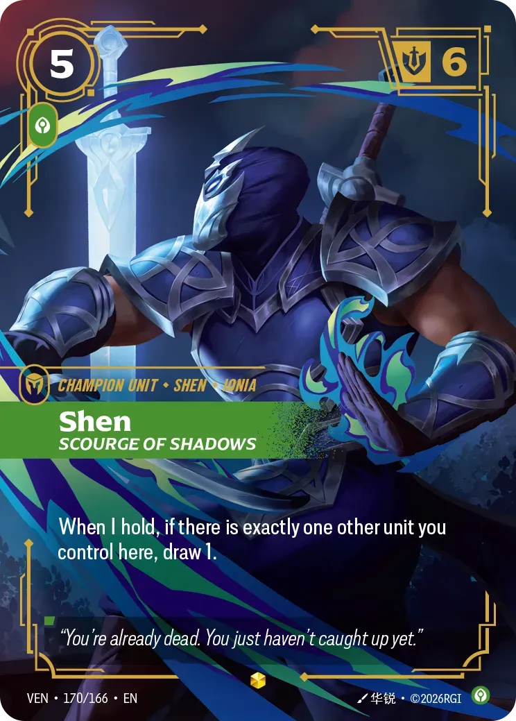 Shen - Scourge of Shadows — Vendetta — Riftbound