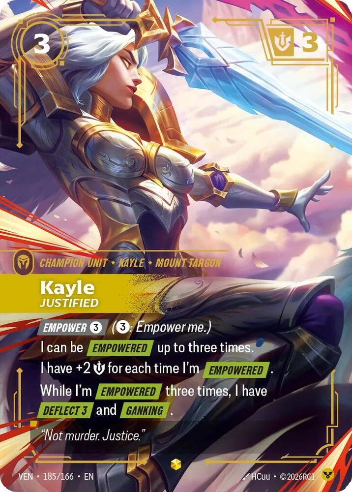 Kayle - Justified (Overnumbered) — Vendetta — Riftbound