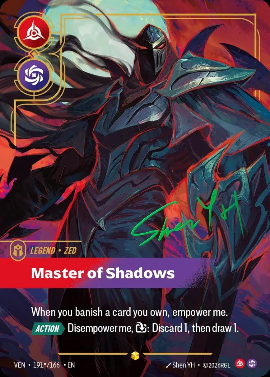Zed - Master of Shadows (Signature) — Vendetta — Riftbound