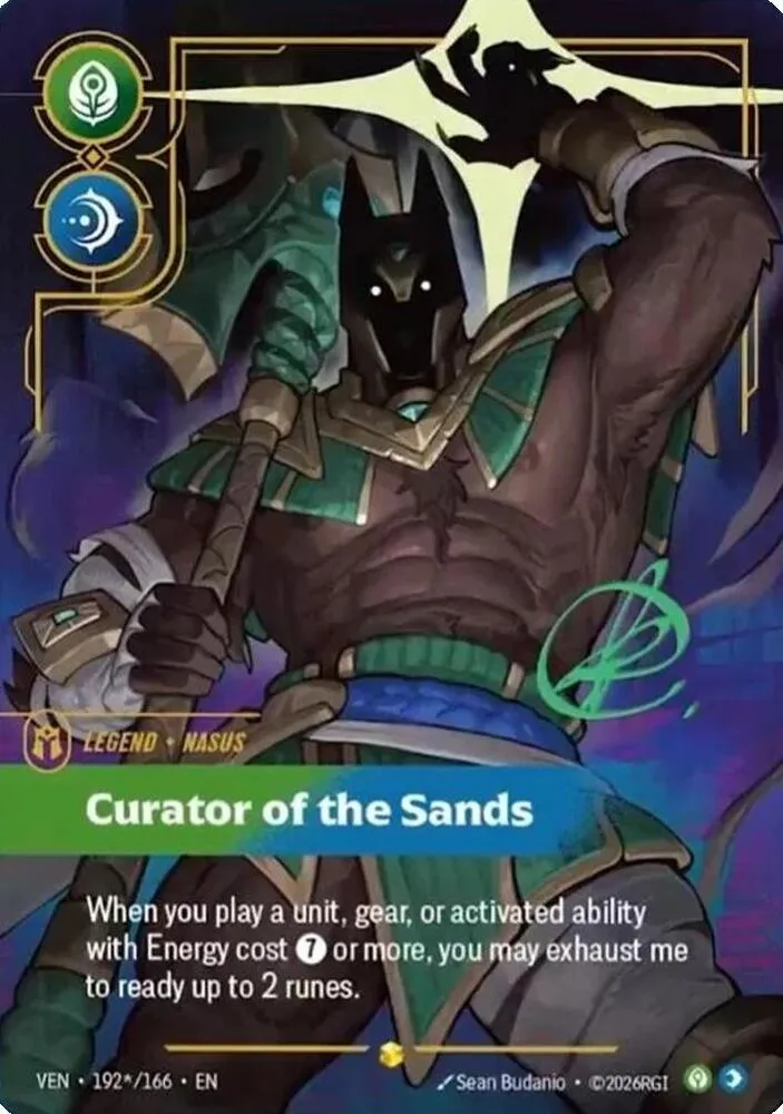 Nasus - Curator of the Sands (Signature) — Vendetta — Riftbound