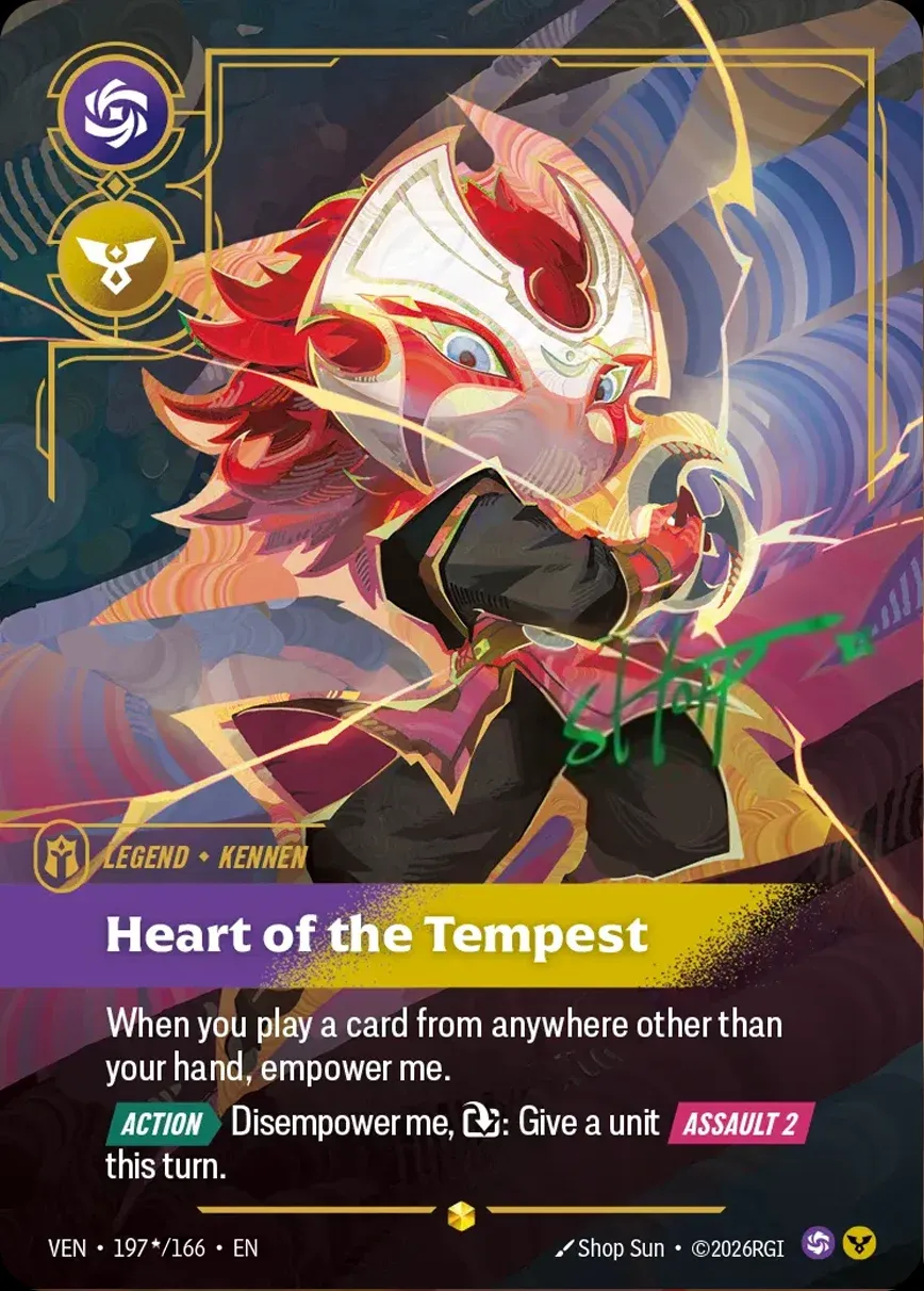 Kennen - Heart of the Tempest (Signature) from Vendetta - Riftbound: League of Legends TCG