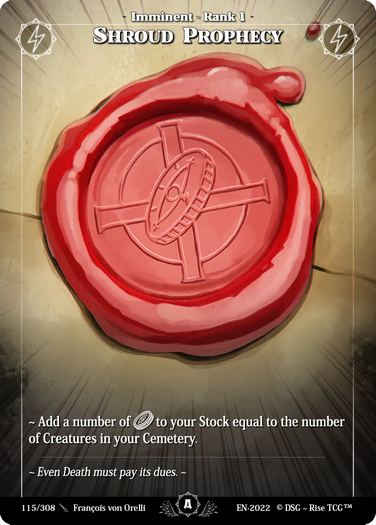 Shroud Prophecy from Alpha - Rise TCG