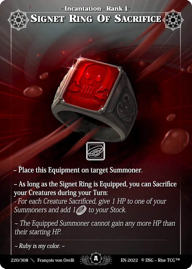 Signet Ring Of Sacrifice — Alpha — Rise