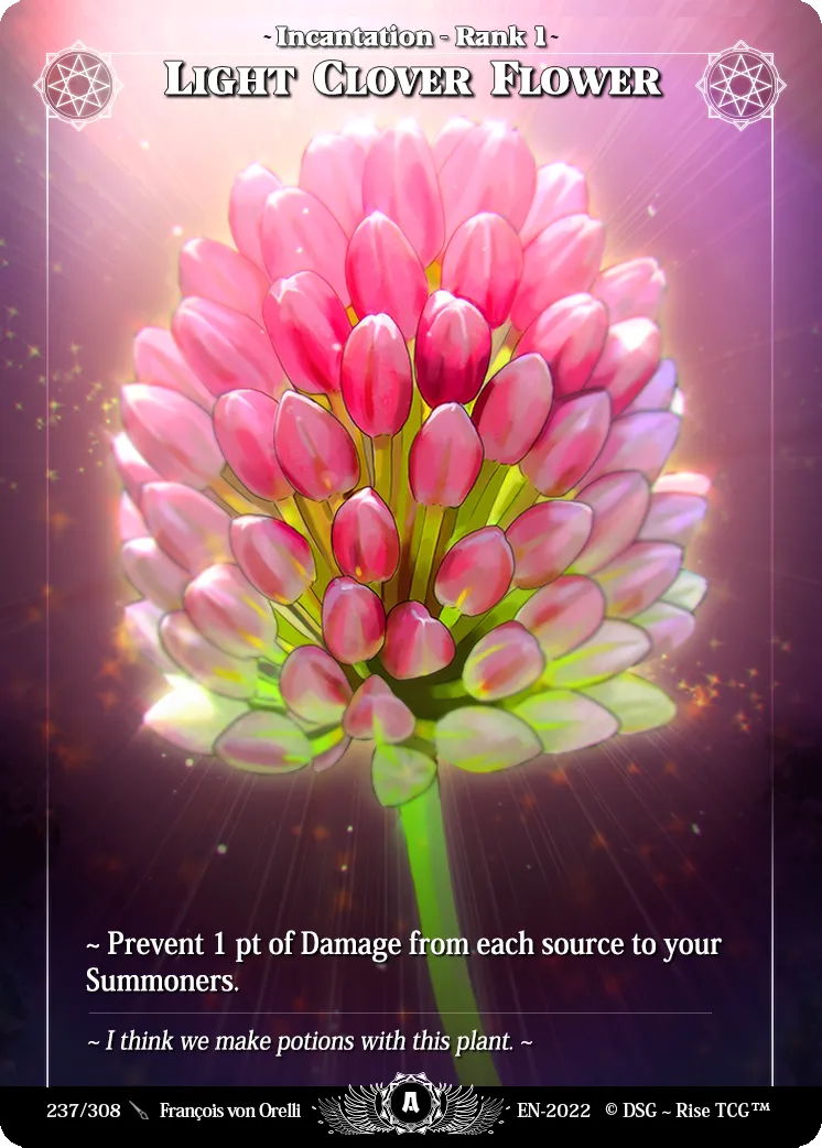 Light Clover Flower — Alpha — Rise