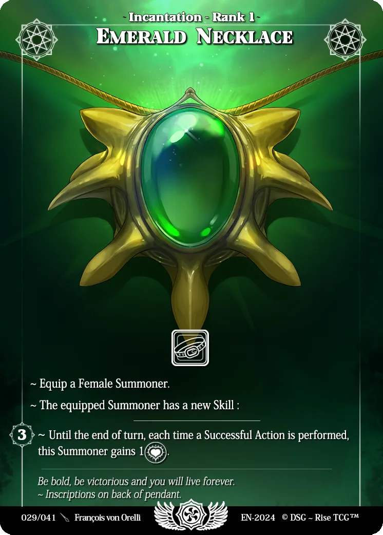 Pendentif D'Émeraude — Fresh — Rise