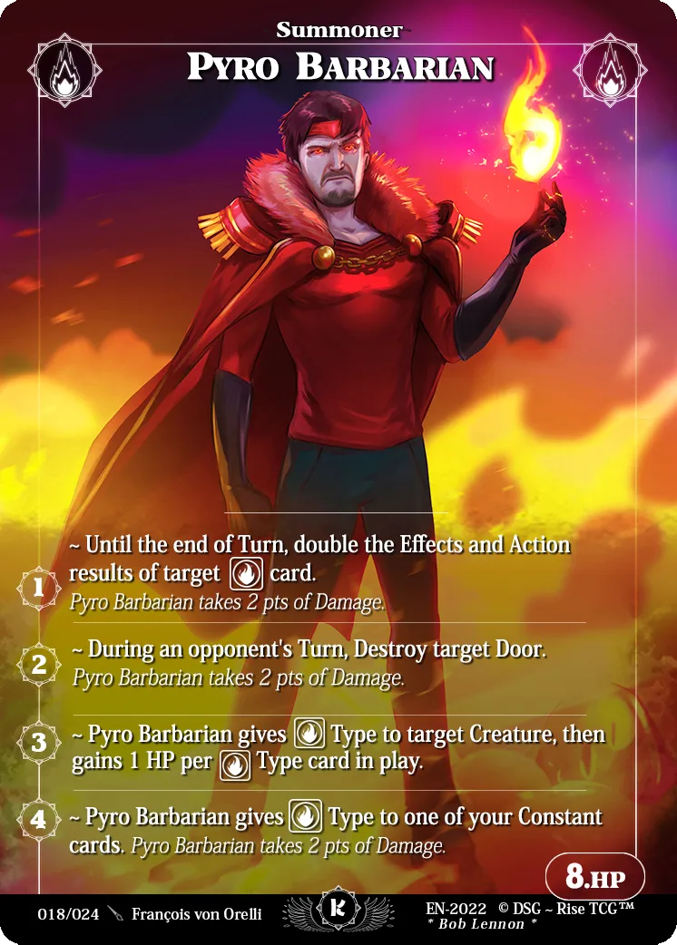 Pyro Barbarian from KickStarter Stretch Goal - Rise TCG