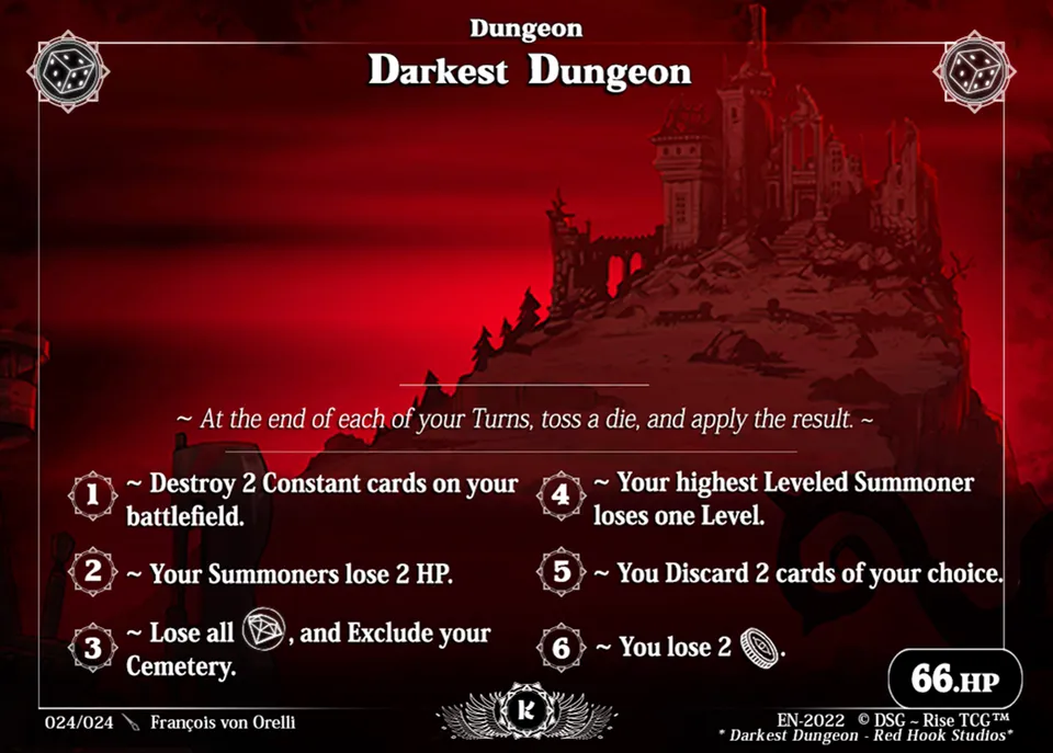 Darkest Dungeon from KickStarter Stretch Goal - Rise TCG
