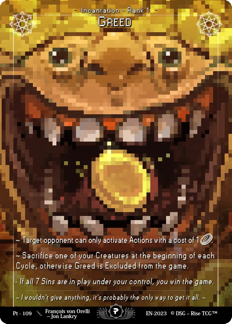 Greed — Patreon / Prestige — Rise