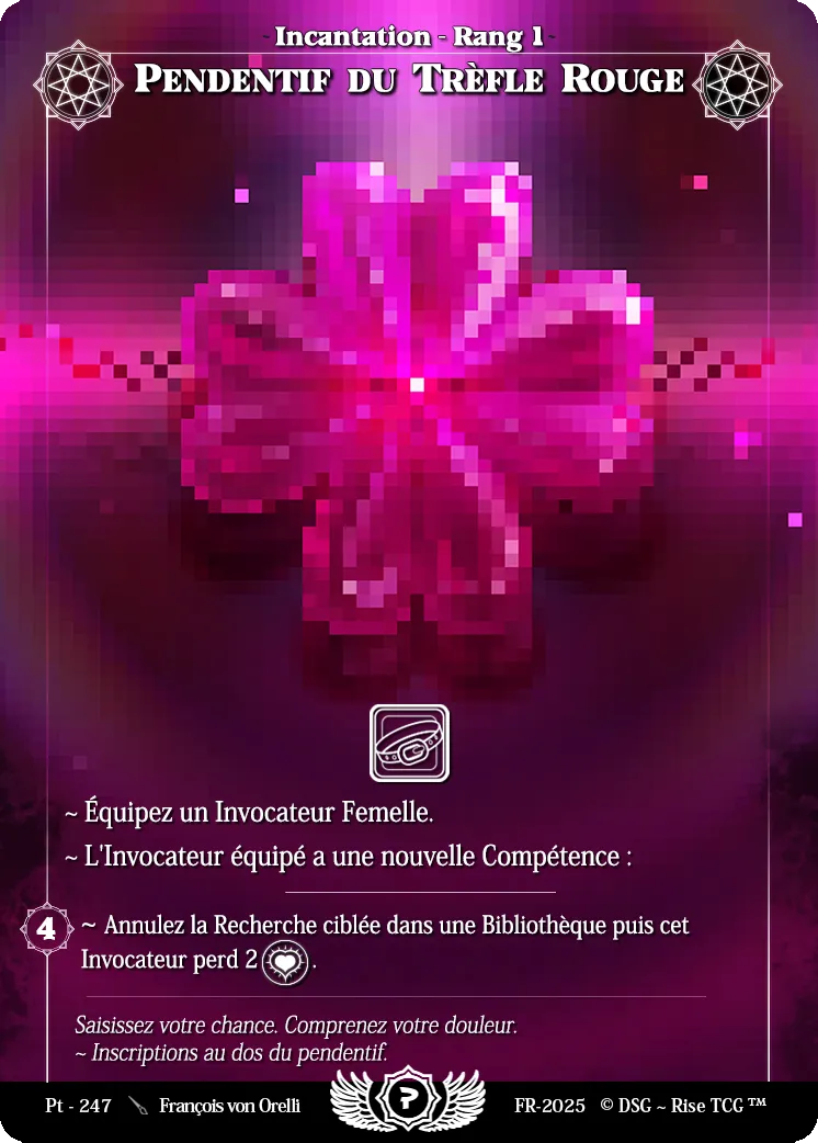 Pendentif Du Trèfle Rouge — Patreon / Prestige — Rise